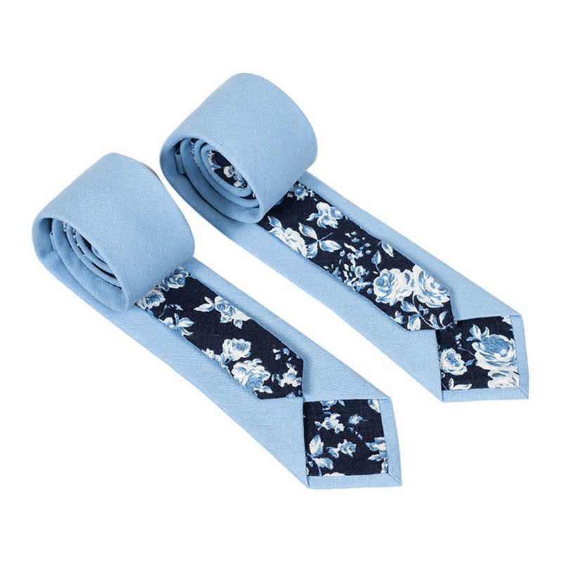 Cravatta da uomo con motivo patchwork floreale a quadri