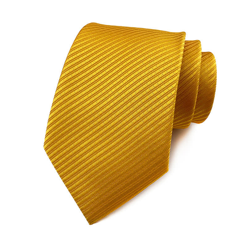 Cravatta da lavoro discreta in twill tinta unita da uomo - Verga d'oro - image 16