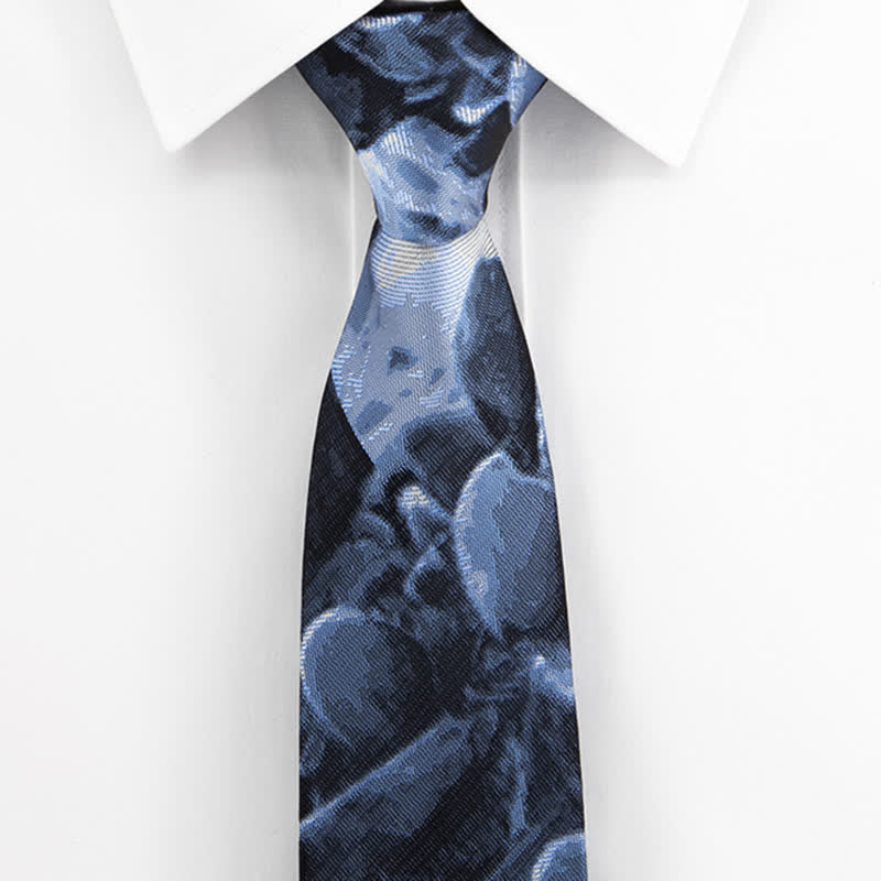 Cravatta da uomo astratta blu scuro Dreamworld