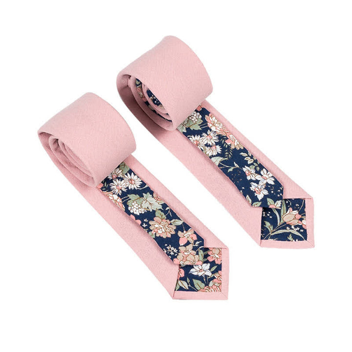 Cravatta da uomo con motivo patchwork floreale a quadri