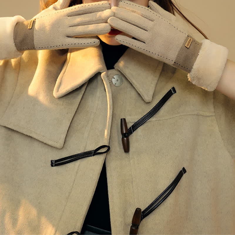 Guanti da donna morbidi e comodi con touch screen a forma di cuore