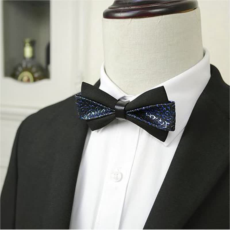 Papillon in pelle PU con fiamma da uomo