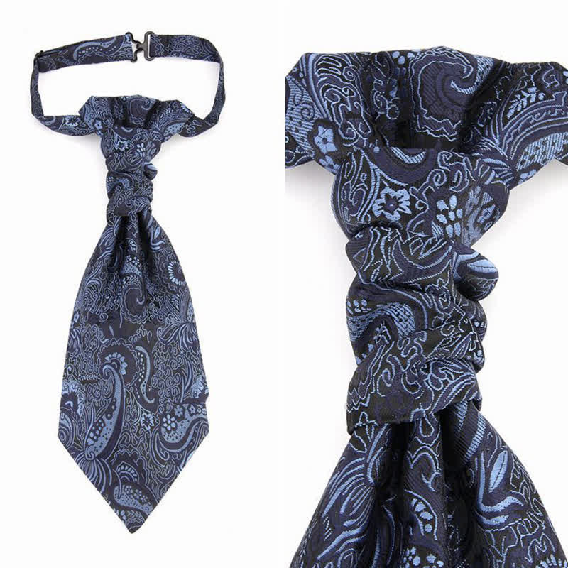 Cravatta pre-annodata con gilet da uomo in stile Paisley 