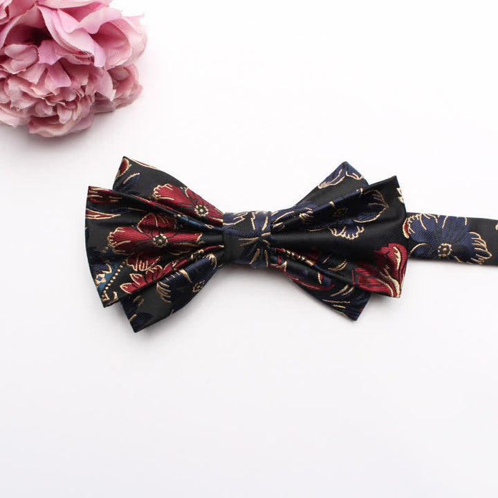 Papillon da uomo con motivo jacquard a fantasia