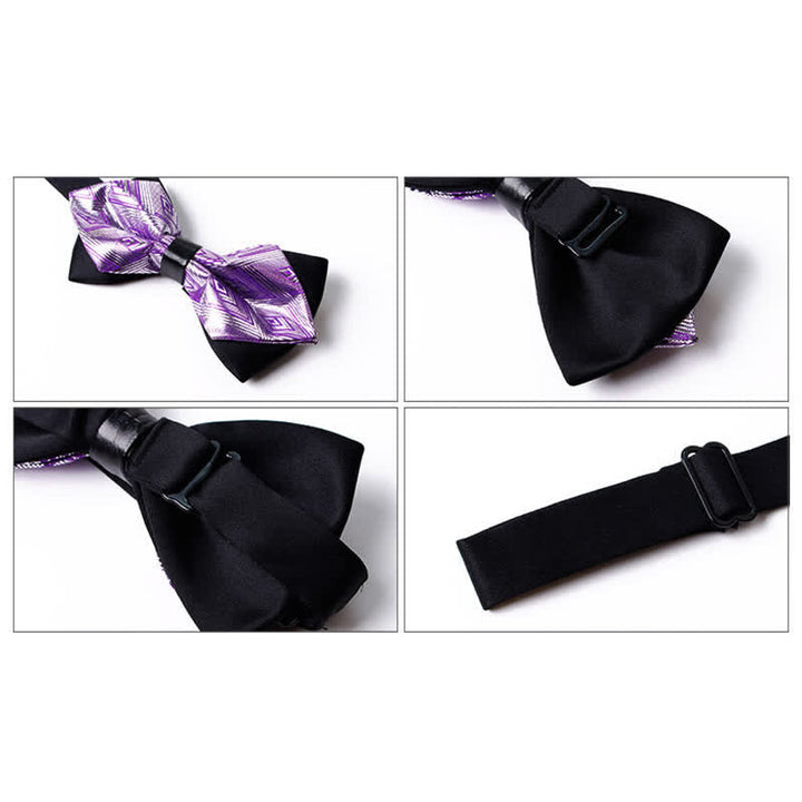 Papillon a punta con diamante moderno ed elegante da uomo