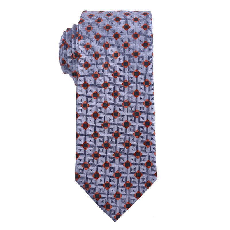 Cravatta a righe Paisley serie blu da uomo