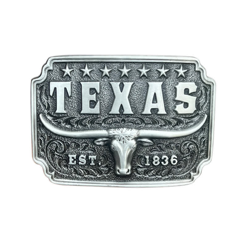 Cintura in pelle con fibbia Texas da cowboy fai da te da uomo