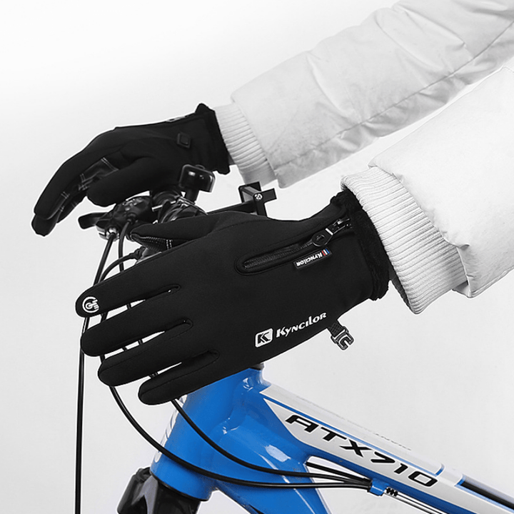 Guanti tattici impermeabili con cerniera per ciclismo all'aperto
