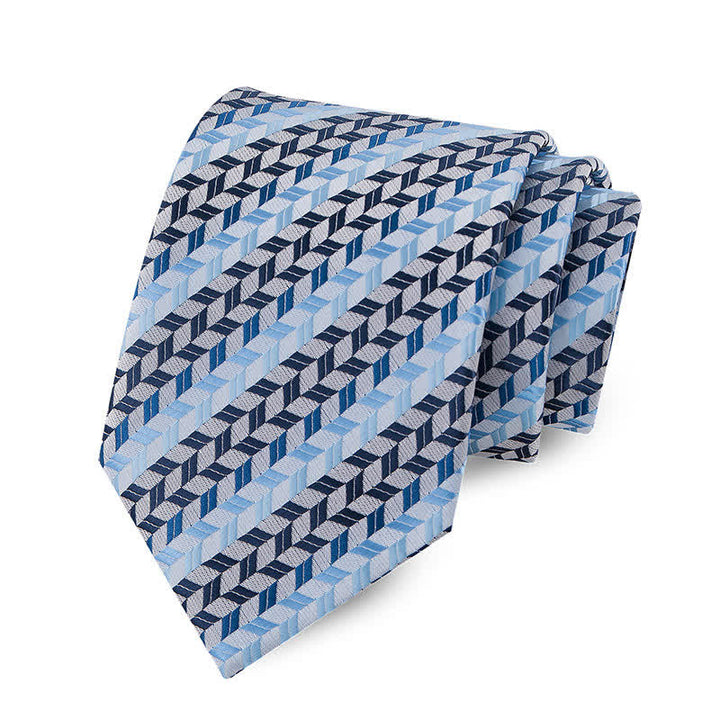 Cravatta geometrica creativa da uomo Shades of Blue