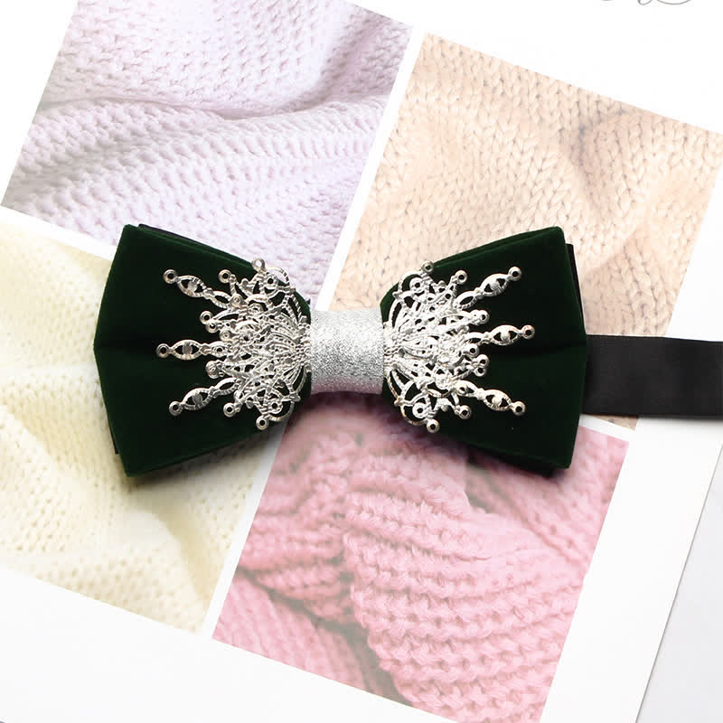 Papillon in velluto con motivo a mosaico Bling Sunburst da uomo