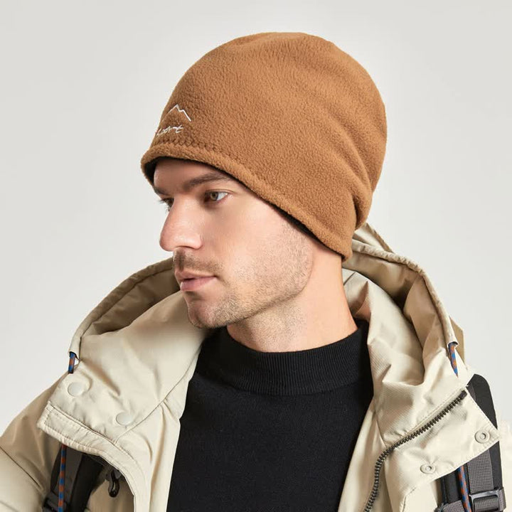 Cappello caldo reversibile in pile polare antivento