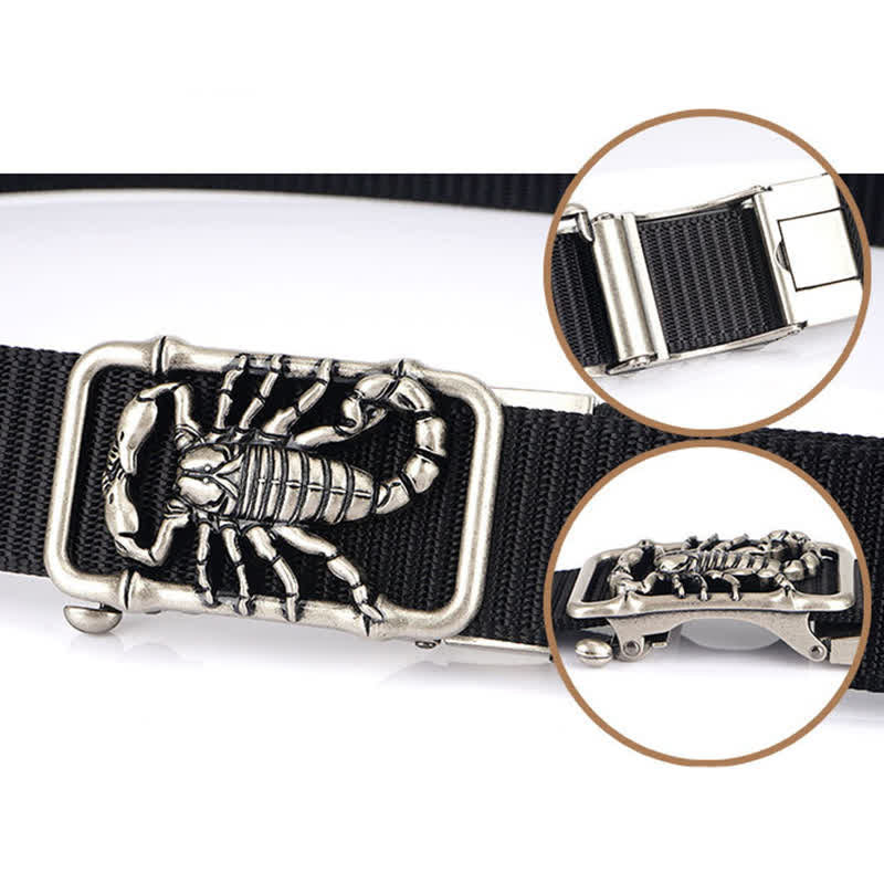 Cintura semplice in nylon con Scorpione Re da uomo