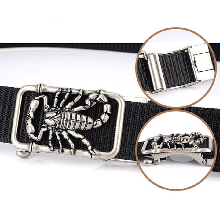Cintura semplice in nylon con Scorpione Re da uomo