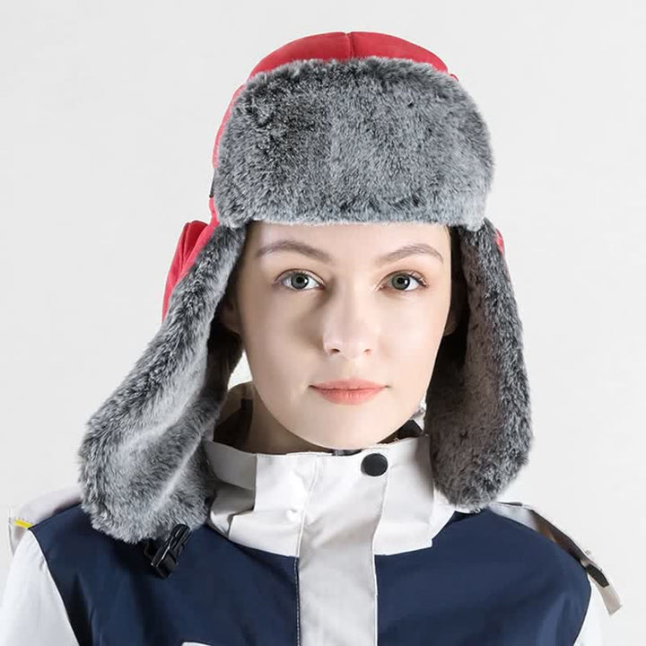 Cappello da aviatore unisex per esterni con pelliccia sintetica