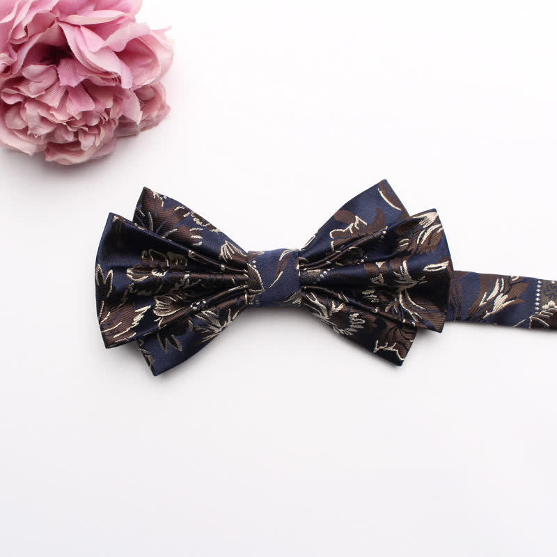 Papillon da uomo con motivo jacquard a fantasia