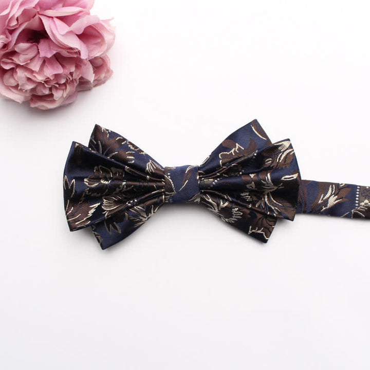 Papillon da uomo con motivo jacquard a fantasia