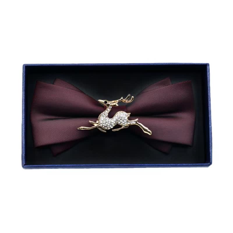 Papillon da uomo in metallo opaco con strass