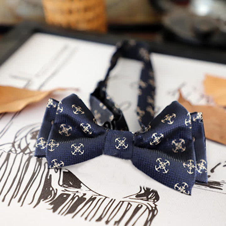 Papillon da uomo con foglie floreali retrò