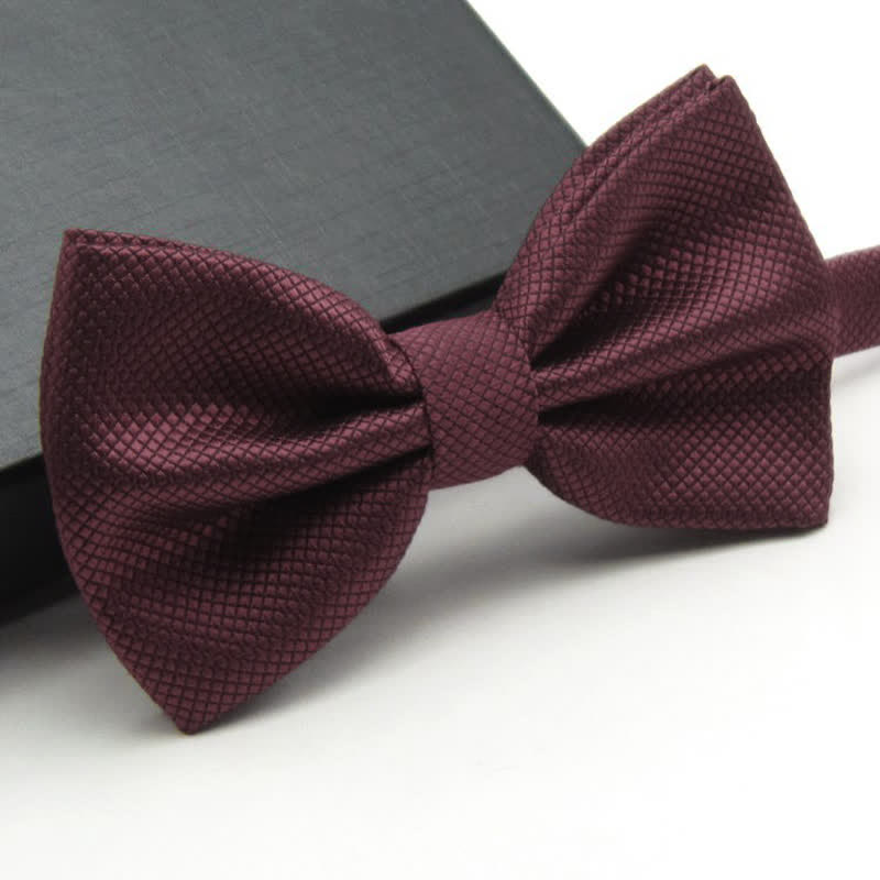 Papillon da uomo a micro-quadri di colore base