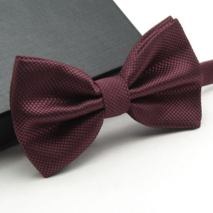Papillon da uomo a micro-quadri di colore base