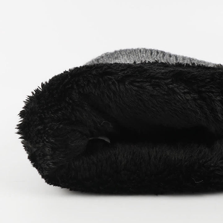 2 pezzi di berretto lavorato a maglia con sciarpa per protezione orecchie da uomo