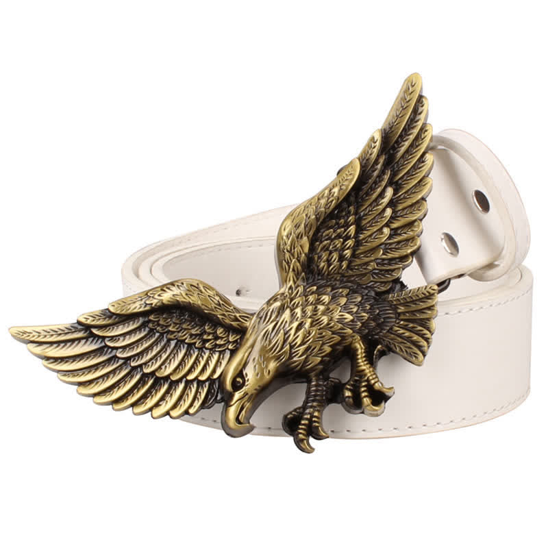 Cintura in pelle con fibbia grande aquila volante da uomo - image 6