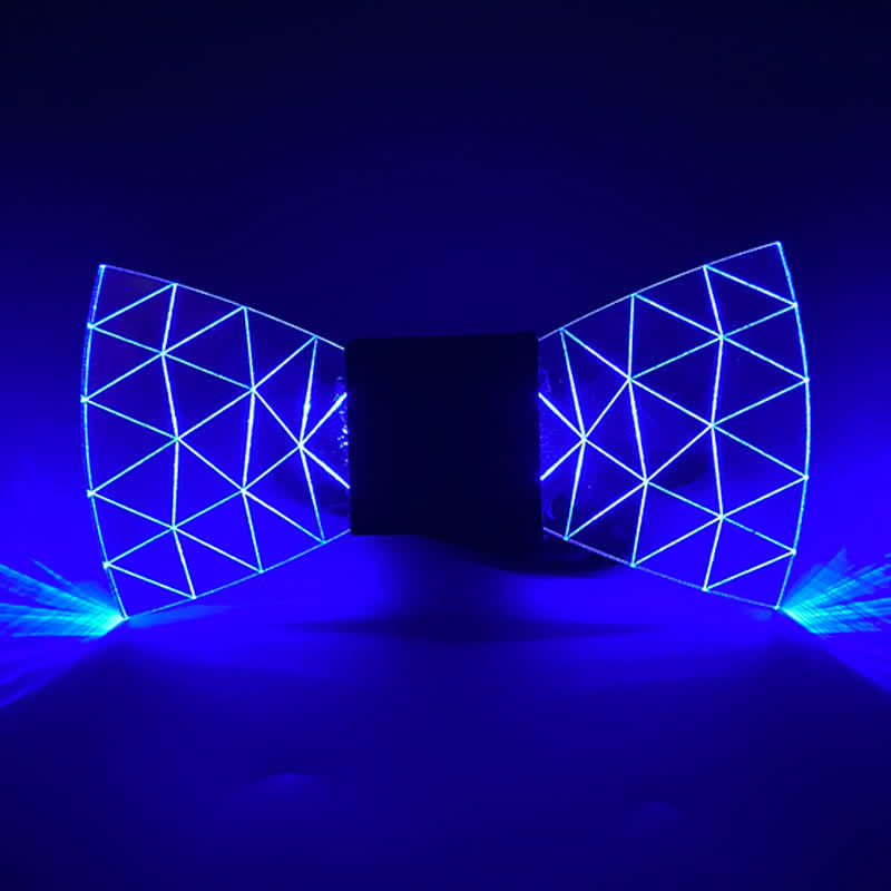Papillon in acrilico con motivo a diamante e LED al neon a 7 colori - image 1