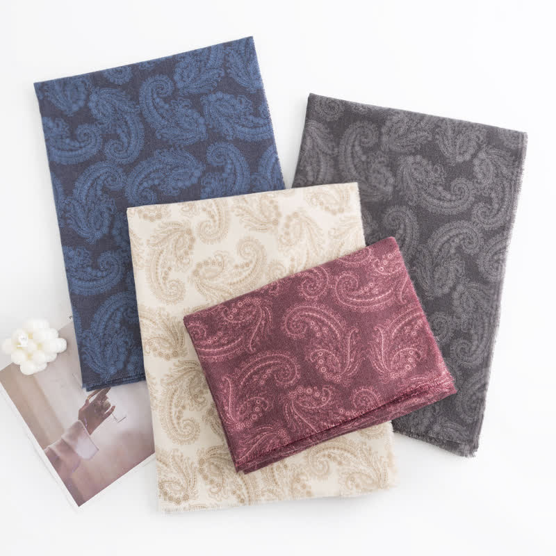 Sciarpa corta con nappe Paisley autunno inverno da donna