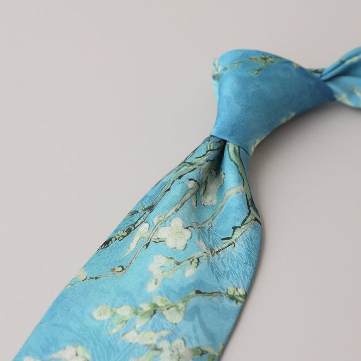 Cravatta da uomo con pittura astratta classica