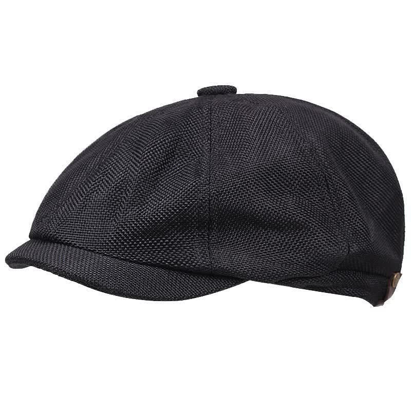 Berretto ottagonale da giornalaio britannico per il tempo libero - Nero - M (22"-22 7/8") - image 0