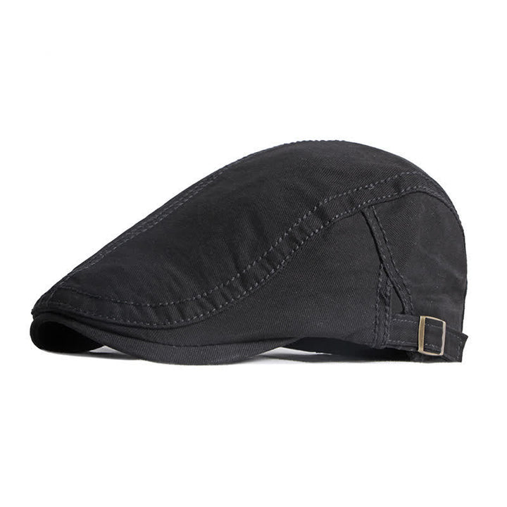 Berretto piatto in cotone da pittore retrò - Nero - Regolabile (circa 21 5/8"-23 5/8") - image 10