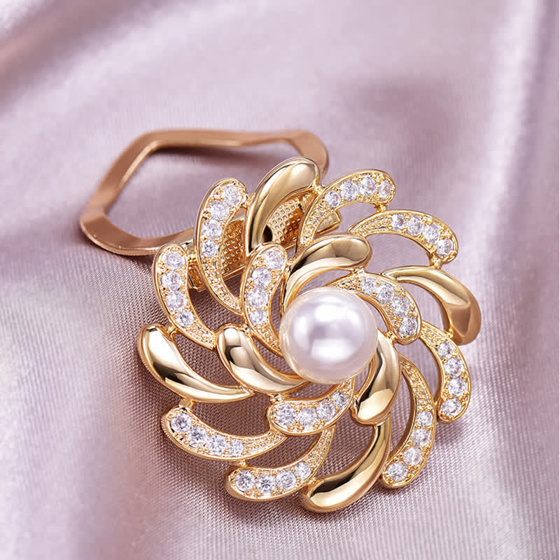 Spilla con fibbia floreale a forma di crisantemo da donna - image 3
