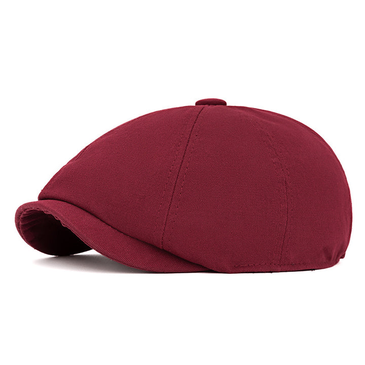 Cappello basco ottagonale retrò britannico primaverile ed estivo - Vino - Regolabile (22 1/2"-24") - image 14
