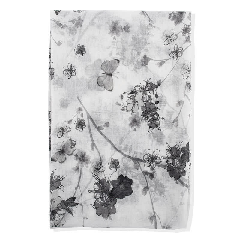 Sciarpa lunga avvolgente con motivo floreale vivace ed elegante da donna