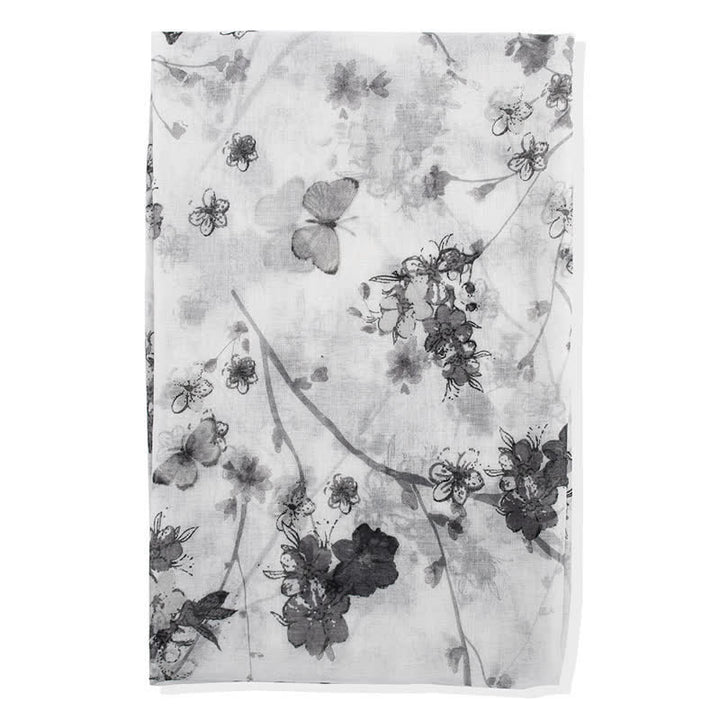 Sciarpa lunga avvolgente con motivo floreale vivace ed elegante da donna