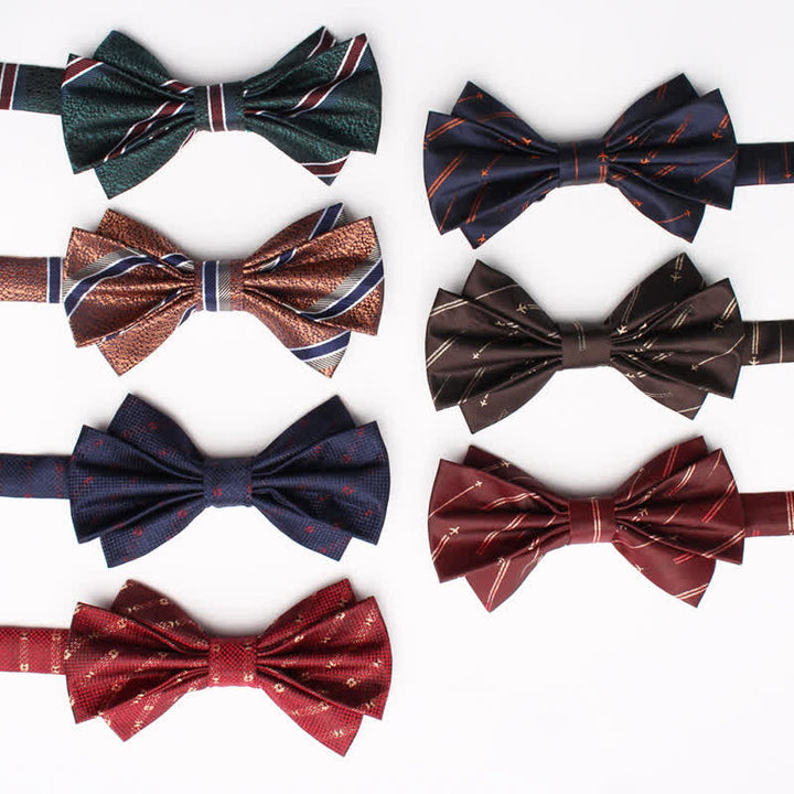 Papillon da uomo con motivo jacquard a fantasia