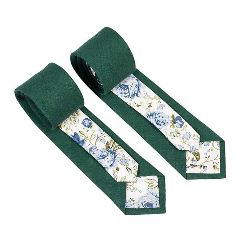 Cravatta da uomo con motivo patchwork floreale a quadri