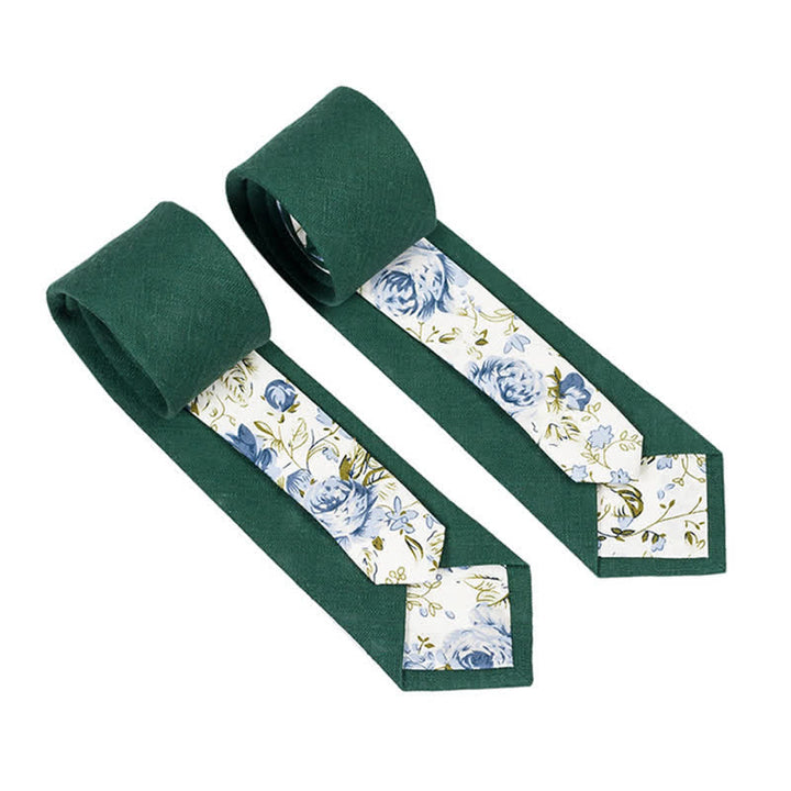 Cravatta da uomo con motivo patchwork floreale a quadri