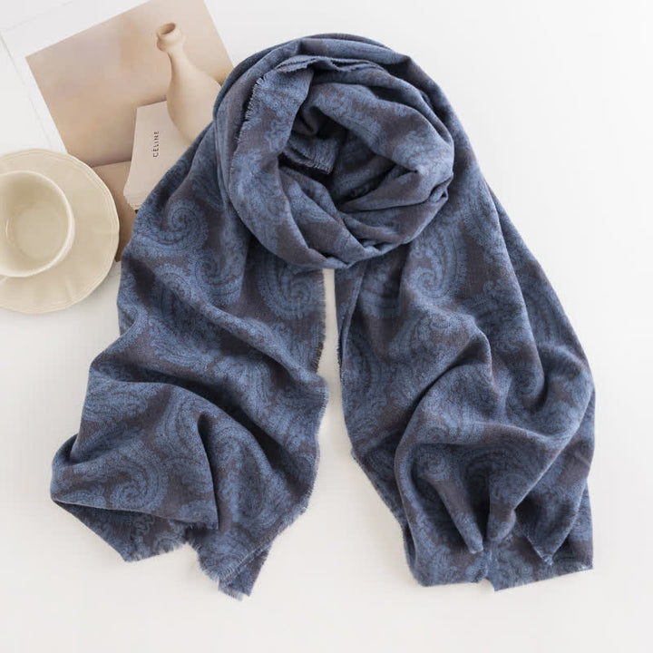 Sciarpa corta con nappe Paisley autunno inverno da donna