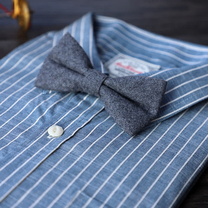 Papillon semplice in misto lana tweed da uomo