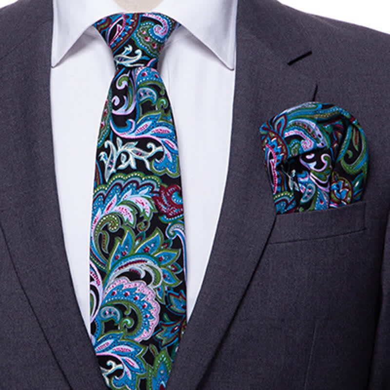Set di 2 cravatte da uomo con motivo Paisley floreale - image 3