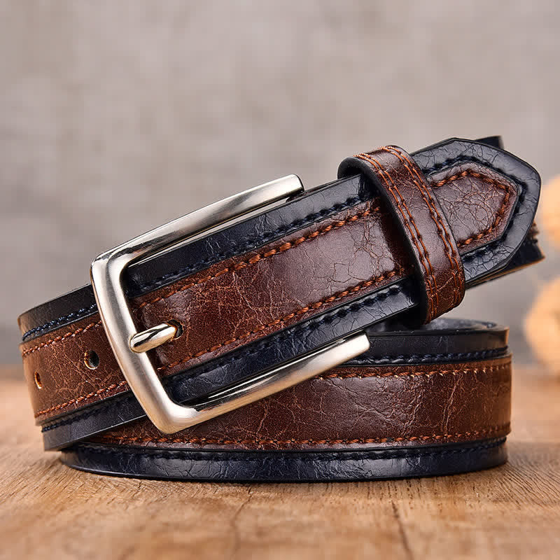 Cintura decorativa in pelle floreale retrò da uomo