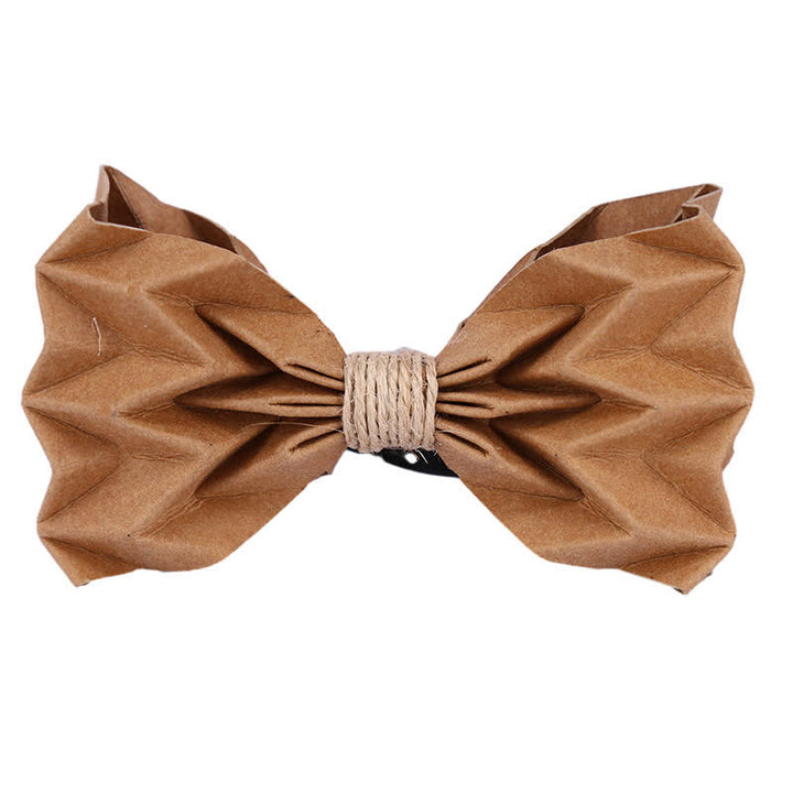 Papillon creativo da uomo in carta kraft ecologica
