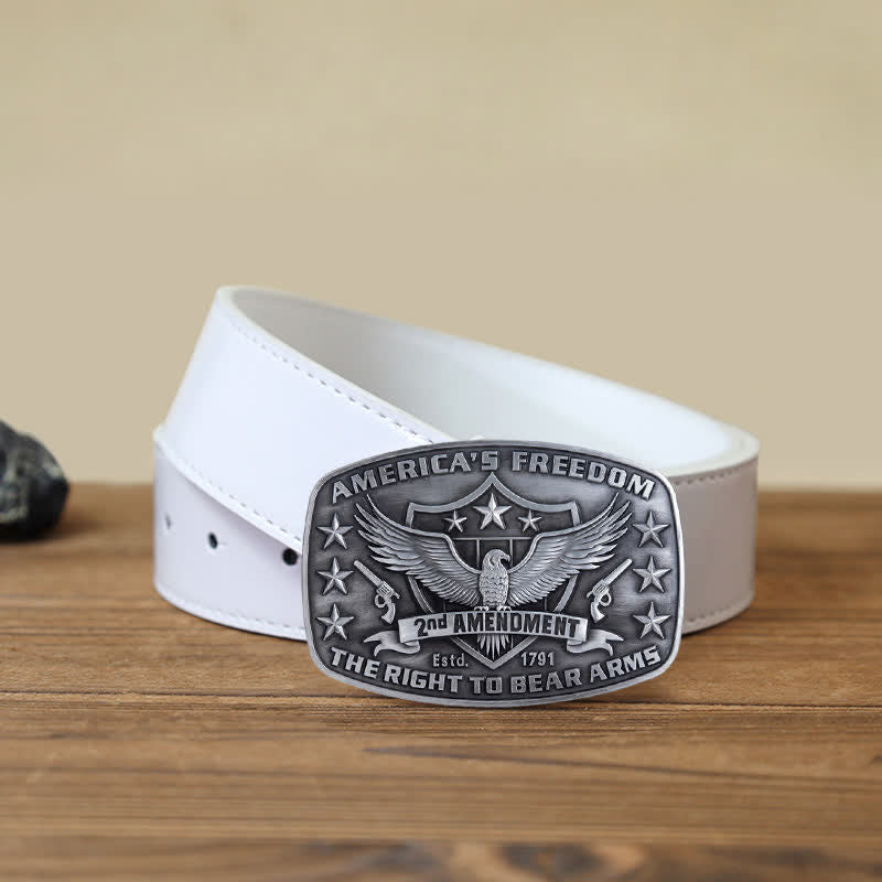 Cintura in pelle con fibbia America's Freedom Eagle fai da te da uomo