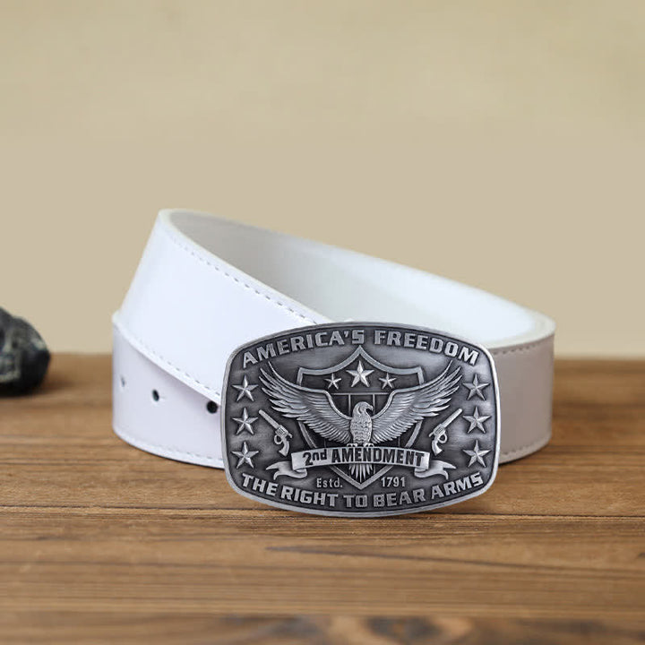 Cintura in pelle con fibbia America's Freedom Eagle fai da te da uomo