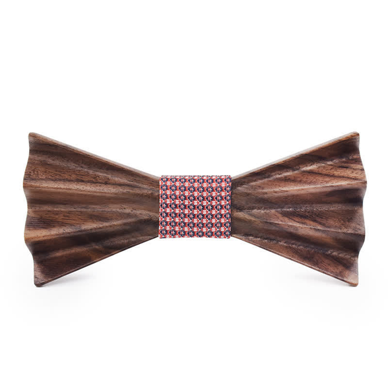 Papillon in legno piegato 3D stereo scuro da uomo