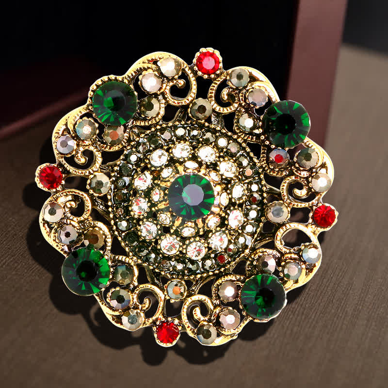 Spilla da donna con fiore cavo in stile barocco