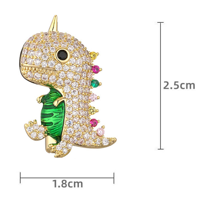 Spilla da donna a forma di dinosauro scintillante