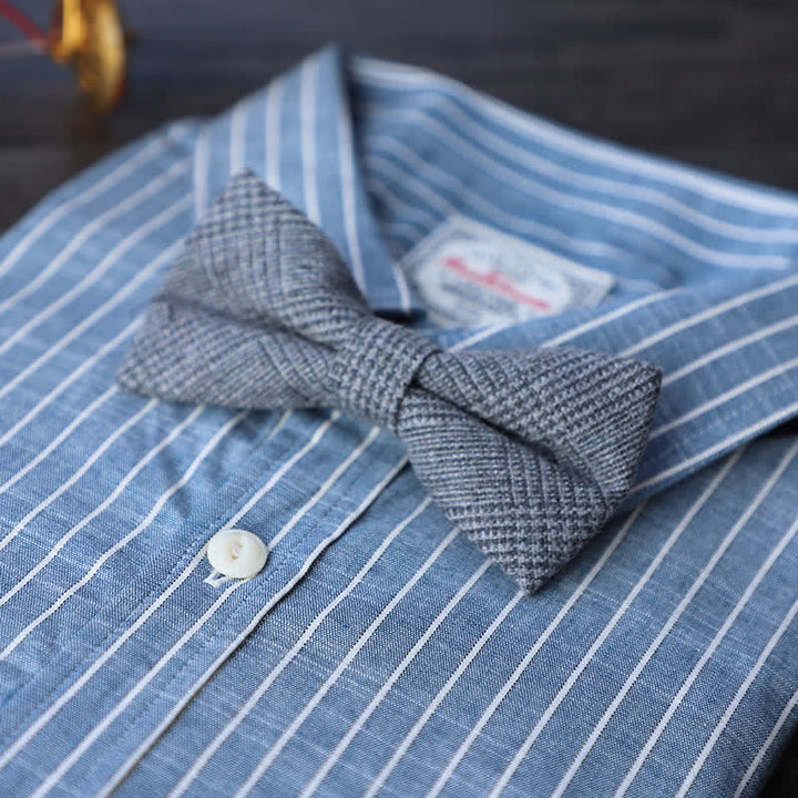 Papillon semplice in misto lana tweed da uomo