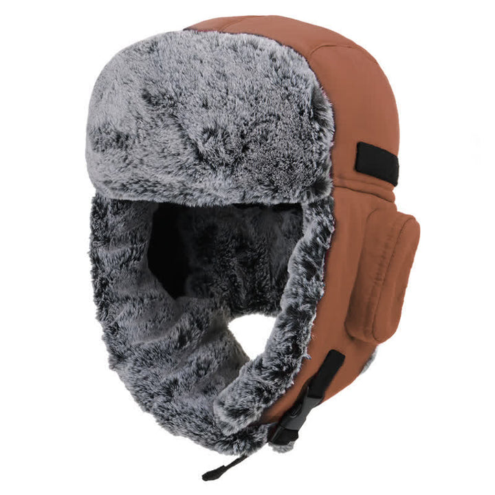 Cappello da aviatore unisex per esterni con pelliccia sintetica